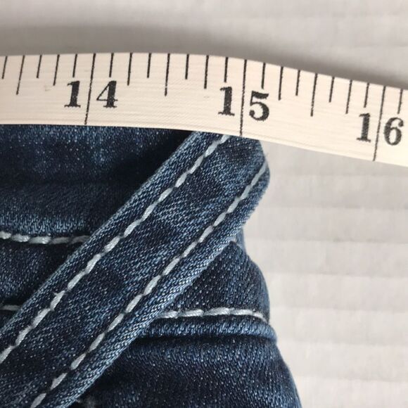 VIGOSS Dublin CAPRI Skimmer Jeans Women's Size 1/2 Embellished Denim Ankle Crop - Picture 14 of 15